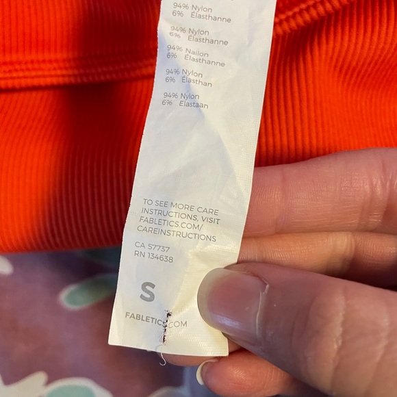 Orange Ribbed Capris - Picture 4 of 5